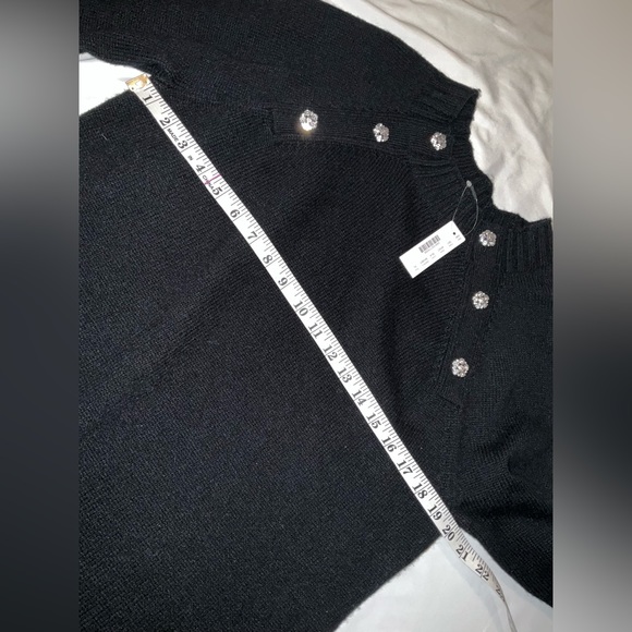 J Crew Sweater Dress - Black with jeweled embellishments - wool blend - nwt - XL - Picture 10 of 12